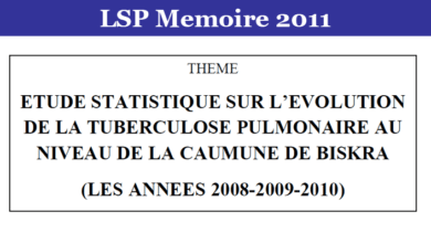 Photo of ETUDE STATISTIQUE SUR L’EVOLUTION DE LA TUBERCULOSE PULMONAIRE
