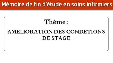 Photo of Mémoire infirmier : AMELIORATION DES CONDETIONS DE STAGE