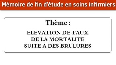 Photo of Mémoire infirmier : ELEVATION DE TAUX DE LA MORTALITE SUITE A DES BRULURES
