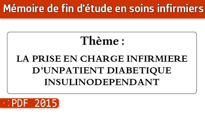 Memoire infirmier : LA PRISE EN CHARGE INFIRMIERE D'UNPATIENT ...