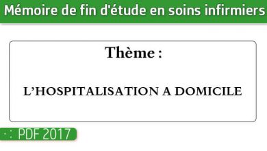 Photo of Memoire infirmiers : L’HOSPITALISATION A DOMICILE