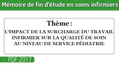 Photo of Memoire infirmiers : L’IMPACT DE LA SURCHARGE DU TRAVAIL INFIRMIER SUR LA QUALITÉ DE SOIN