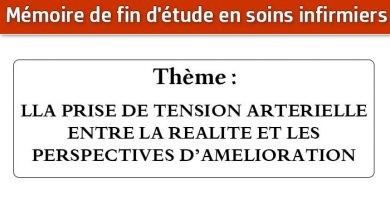 Photo of Mémoire infirmier : LA PRISE DE TENSION ARTERIELLE ENTRE LA REALITE ET LES PERSPECTIVES D’AMELIORATION