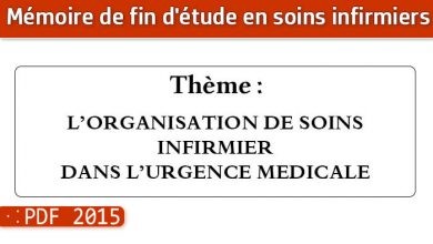 Photo of Memoire infirmiers : L’ORGANISATION DE SOINS INFIRMIER DANS L’URGENCE MEDICALE