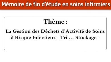 Photo of Mémoire infirmier : La Gestion des Déchets d’Activité de Soins à Risque Infectieux -Tri … Stockage-