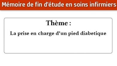 Photo of Mémoire infirmier : La prise en charge d’un pied diabetique
