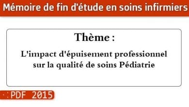 Photo of Memoire infirmiers : L’impact d’épuisement professionnel sur la qualité de soins