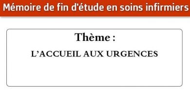 Photo of Mémoire infirmier : L’ACCUEIL AUX URGENCES