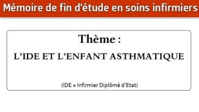 Photo of Mémoire infirmier : L’IDE ET L’ENFANT ASTHMATIQUE