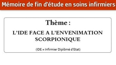 Photo of Mémoire infirmier : L’IDE FACE A L’ENVENIMATION SCORPIONIQUE