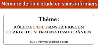 Photo of Mémoire infirmier : RÔLE DE L’IDE DANS LA PRISE EN CHARGE D’UN TRAUMATISME CRÂNIEN