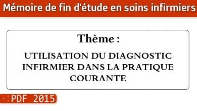 Photo of Memoire infirmiers : UTILISATION DU DIAGNOSTIC INFIRMIER DANS LA PRATIQUE COURANTE
